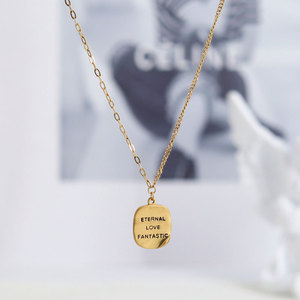 Custom 316L Stainless Steel 14k 18k Gold Plated Fashion Jewelry Pendant Necklace for Women wholesale - Product Image 3