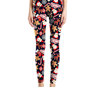 Leggings natalizi a buon mercato pantaloni morbidi e morbidi su misura per il Fitness sport Gym collant Leggings da donna Sexy alla rinfusa - Product Image 1