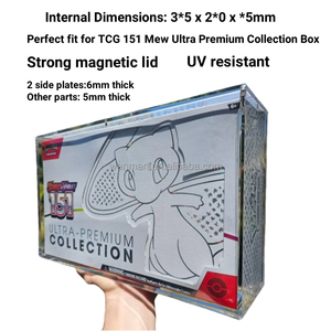 151 Mew Ultra Premium Collection Étui en acrylique avec couvercle magnétique pour Pokémon TCG Scarlet & Violet <span class=keywords><strong>Pokemon</strong></span> Card Boîte en acrylique - Product Image 2