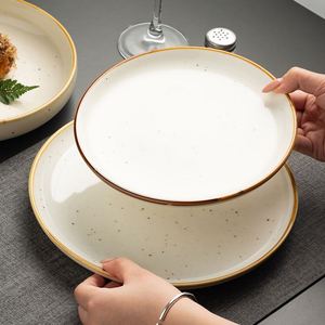 Creative <b>Ceramic</b> Steak <b>Plate</b> for Restaurant Vintage Style Pasta Dessert <b>Plate</b> Wedding Hotel Tableware Porcelain Dinner <b>Plate</b> - Product Image 1