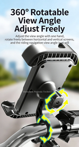 <span class=keywords><strong>Support</strong></span> de téléphone pour vélo amélioré avec verrouillage à une touche et anti-vibrations, universel pour vélos, motos et trottinettes électriques - Product Image 6