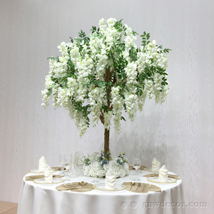 Boule de fleurs GNW pour décoration de mariage, centre de table blanc et rose pour arrangement floral de table de mariage - Product Image 4