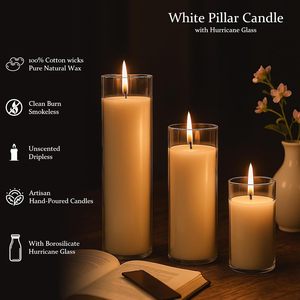Bougies LED sans flamme en gros, à piles, effet flamme vacillante 3D, télécommandées, bougies piliers en acrylique pour mariages et décoration intérieure - Product Image 3
