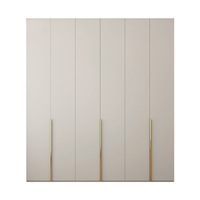 Armoire moderne en bois massif multicouche avec une porte personnalisée, grande capacité réglable, armoire de vestiaire pour chambre à coucher