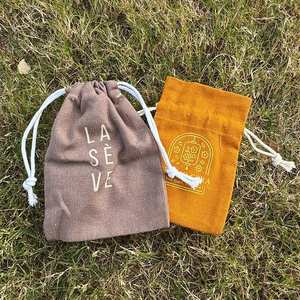 Luxury Custom Cotton Drawstring Rope Recyclable <b>Dust</b> Proof Pouch <b>Bag</b> Cover for Shoes Clothing Pouch - Product Image 4