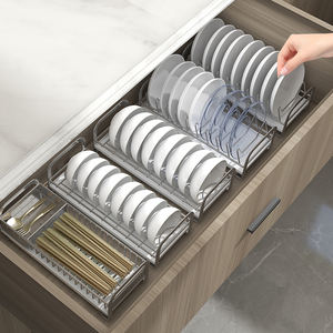 Escurridor de Platos Ecológico de Acero Inoxidable, Organizador de Almacenamiento para Gabinetes de Cocina, Soporte para Especias, Portavasos, Porta Cubiertos, Tenedores y Cucharas - Product Image 1