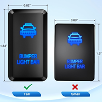 Interruptor basculante ON-OFF de 12V con IP65 ABS + Kit de cable de conexión rápida de construcción metálica para reemplazo de barra de luz de parachoques de coche
