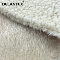 Tissu polaire Sherpa Delantex personnalisé en polyester brossé 100% 350GSM, doux et moelleux, pour vêtements, literie, doublure, échantillon gratuit, filles