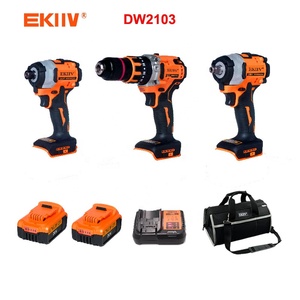 Kit combiné sans fil EKIIV 18V sans balais, ensemble de 2 outils avec batteries de remplacement 4.0Ah pour la réparation et l'assemblage automobile - Product Image 2
