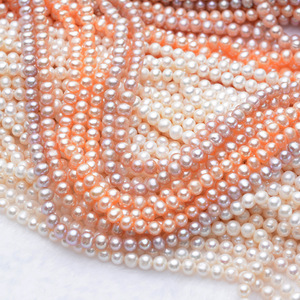 Wholesale 7-8mm White Freshwater Pearl Semi-Finished Necklace Strong <b>Light</b> <b>Circle</b> Leisure Micro Leisure - Product Image 1