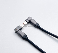 Kabel Pengisi Daya Super Cepat 4-in-1 dengan Pelindung Silikon Super Lembut Hitam, Pengiriman 48 Jam untuk iPhone 15/16