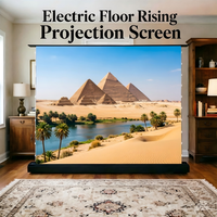 Écran de projection motorisé au sol de 150 pouces 16:9 avec tissu métallique pour les grandes salles, les conférences, les cinémas à domicile