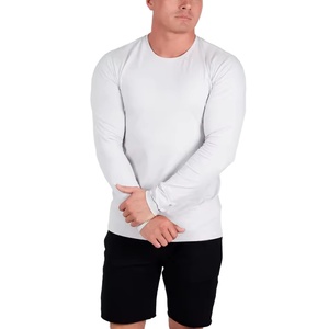 ผู้ผลิต OEM ขายส่งเสื้อยืดแขนยาวผู้ชายผ้าสแปนเด็กซ์/คอตตอน 180 กรัม คุณภาพสูง คอกลม พิมพ์ลายซิลค์สกรีน แบบถัก - Product Image 4