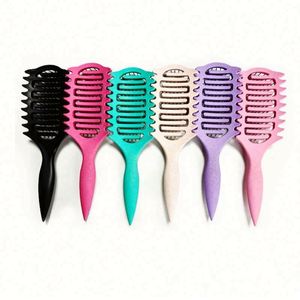 Women's <b>Vented</b> Plastic Hair <b>Brush</b> with Steel Handle and Nylon Bristles for All Hair Types Shaping & Defining Care - Product Image 2