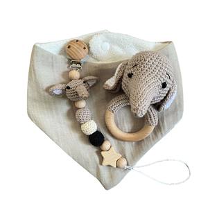 ของเล่นที่ใช้ปั้นจากกระต่ายทำด้วยมือทำจากไม้สำหรับทารกแรกเกิดของเล่นแบบสั่นสามารถปรับแต่งโลโก้ได้สลักชื่อโคอาล่าล่ากัดของขวัญสำหรับทารก - Product Image 5