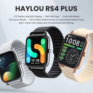 <span class=keywords><strong>HAYLOU</strong></span> <span class=keywords><strong>RS4</strong></span> Plus Smartwatch 1.78 ''AMOLED Display 105 Modes sportifs Autonomie de la batterie de 10 jours Montre intelligente pour homme Montre intelligente pour femme - Product Image 2
