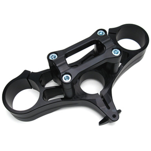 Triple pince supérieure en aluminium usiné sur mesure, noire, pour KLX110 et DRZ110 - Product Image 4