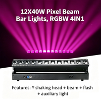 Projecteur à tête mobile 12x40W Y, faisceau LED, lumière auxiliaire flash, DMX512, éclairage de scène pour DJ, discothèque, bar, mariage, fête, spectacle en direct