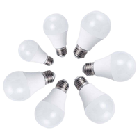 Échantillon gratuit d'ampoule LED de 3W à 12W, lampe à économie d'énergie, ampoule LED B22 E27 avec corps en plastique, ampoules LED 12V DC