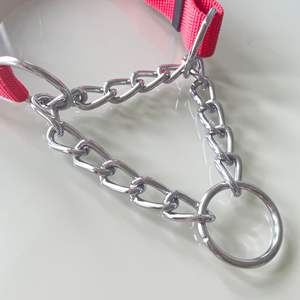 Großhandel Robustes Reflektierendes Nylon-Martingale-Hundehalsband, Ausbruchsicher, Trainings-Haustierhalsband mit Edelstahlkette - Product Image 3
