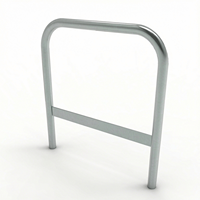 Support de vélo robuste en U avec barre de support, station de stationnement de vélos en métal à fixation au sol pour rue, parc, école