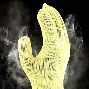 Ventas calientes Guantes de Kevlar ignífugos Guantes de seguridad de trabajo de fibra de aramida pura resistentes al corte - Product Image 6