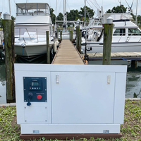 Hot Sale 15 KW Schall-und regens ichere Meerwasser kühlung Marine Diesel Generator für Boot/Schiff verwendet