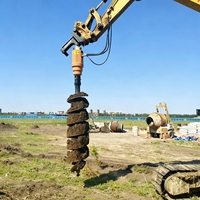 Foreuse hydraulique pour puits de terre, engrenages de tarière, machine de forage pour excavatrice, pelle rétrocaveuse, tracteur