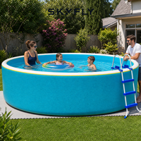 Canapé gonflable personnalisé pour piscine, 16 pieds de diamètre, 4 pieds de profondeur, en PVC, grande piscine familiale extérieure, vente en gros directe usine