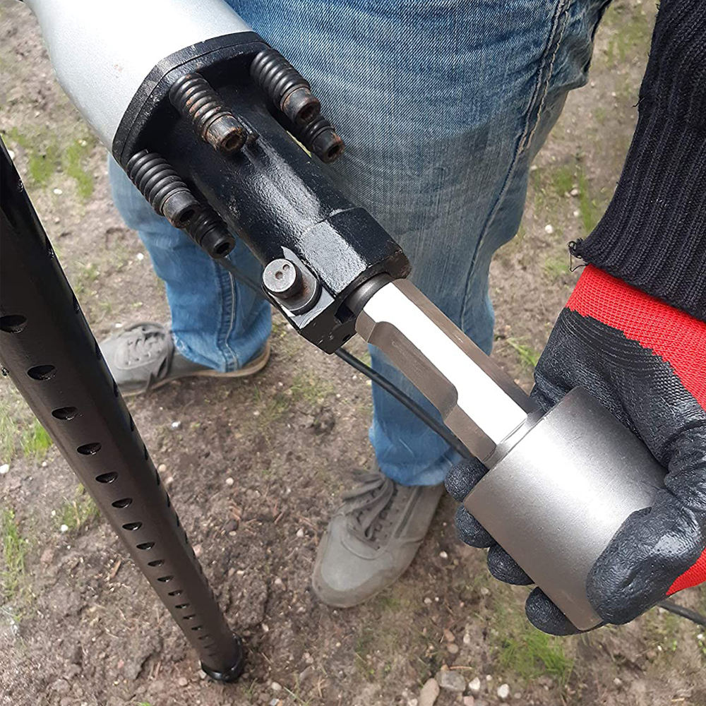 Antique Jack Hammer Jackhammer Star Picket Fence T-Post Driver Attachment - Chisel Ramming Tool For Fence Posts Concrete Jack Hammer - Foto 9