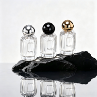 Botol Parfum Kaca Bening 30ml Isi Ulang Wadah Aroma Desain Silinder dengan Semprotan Snap Fit