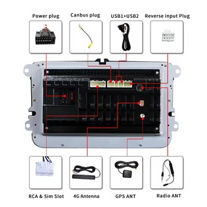 Estéreo para Auto Android 2 Din para VW <span class=keywords><strong>Volkswagen</strong></span> Polo Bora Passat CC Jetta <span class=keywords><strong>Tiguan</strong></span> con CarPlay Inalámbrico, GPS, Bluetooth y WiFi - Product Image 6