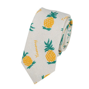<span class=keywords><strong>Cravate</strong></span> unisexe à imprimé animal/plantation de dessin animé, 6 cm, en coton respirant, style décontracté et tendance pour fêtes et usage quotidien - Product Image 3