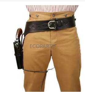 Cintura da Cowboy rinascimentale Revolver fondina medievale pirata Flintlock corsaro capitano cintura di Halloween costumi Cosplay per gli uomini - Product Image 4