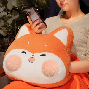 New Arrival 3 In 1 Blanket Cushion Pillow Hand Warmer Throw Pillow With Blanket Stuffed Animal Plush Toy