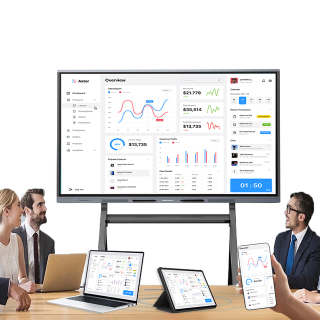 Factory Price 65 75 85 96 110 Inch Multi-Language Electronic Interactive Flat Panel Smart Board 4K With Camera Optional