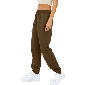 High Quality Custom Women's <b>Slim</b> Fit Corduroy <b>Joggers</b> Dark Wash Sweatpants Lace Decoration Wholesale Latest Casual Sports Style - Product Image 5
