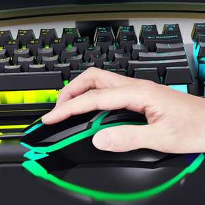 <span class=keywords><strong>Clavier</strong></span> et <span class=keywords><strong>souris</strong></span> de jeu filaires étanches avec rétroéclairage LED arc-en-ciel fabriqués en usine pour ordinateur de bureau PC, combo économique pour joueurs - Product Image 5