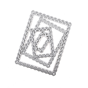 Kunden spezifische Schneidwerk zeuge aus Kohlenstoffs tahl Rechteckiger Nesting-Rahmen Metalls chneid werkzeuge für die Herstellung von Papier handwerks karten - Product Image 3