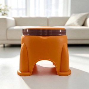 Lin Ze Plastic Square <b>Stool</b> 23.5x23x22Cm Thickened Non Slip Bathroom <b>Childrens</b> <b>Stool</b> - Product Image 3