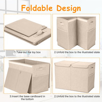 Boîte de rangement pliable et empilable en tissu pour armoire, organisateur de placard réglable pour chapeaux
