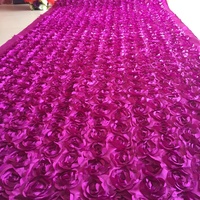 Tapis de scène de mariage personnalisé, tissu décoratif en rose 3D pour la décoration de scène