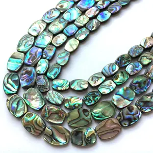 Natuurlijke Abalone Platte Barrel Edelsteen Kralen Halfedelsteen Sieraden Ketting