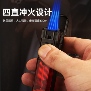 Briquet à cigares Honest au butane, coupe-vent, flamme puissante, pour accessoires de fumeur, cadeau - Product Image 2