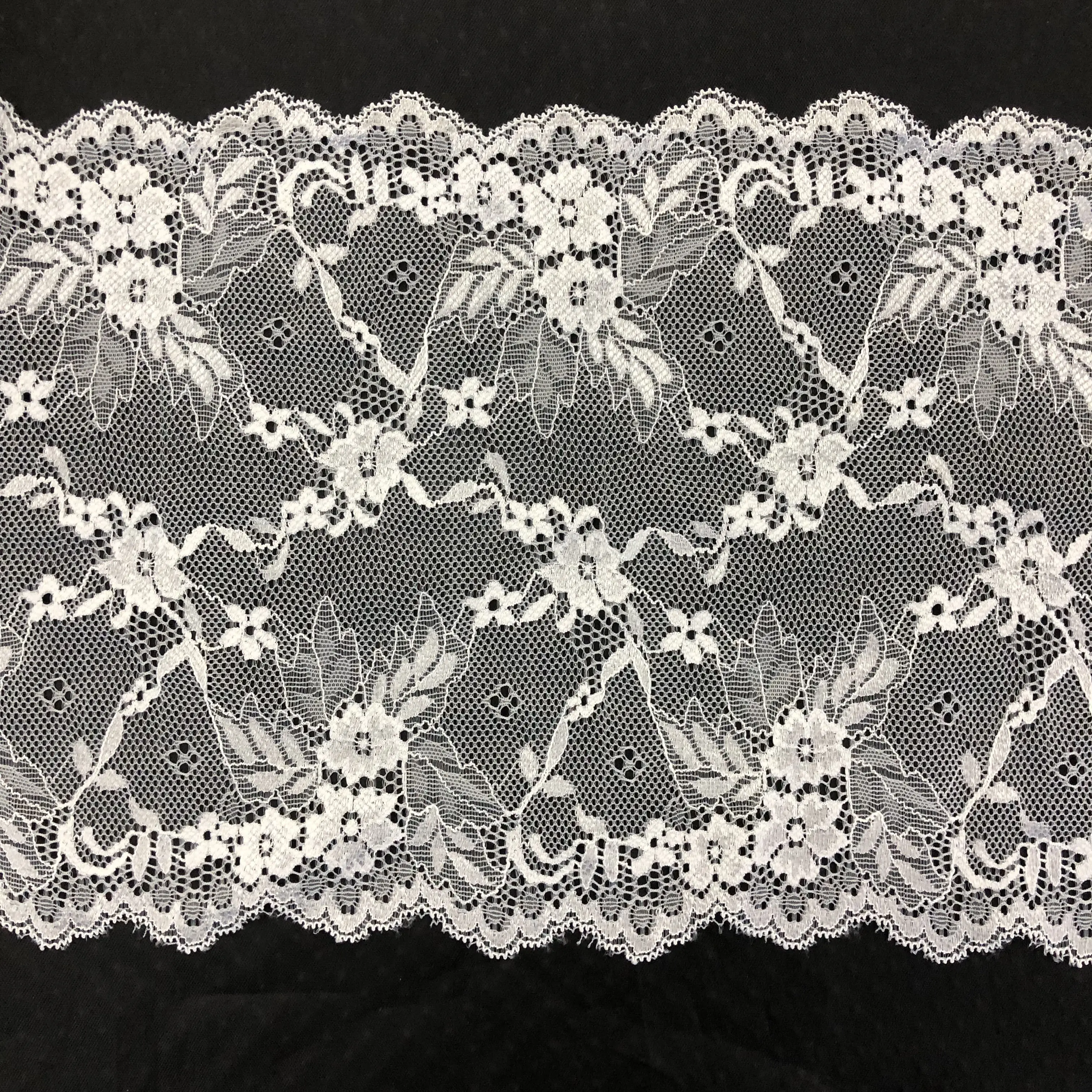 12 inch scallop stretch lace trim wholesale