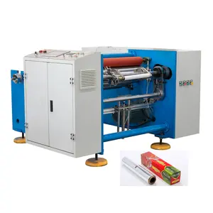 Hoge Precisie Semi-Automatische Economie Elektrische Softy Aluminiumfolie Rol Inpakpapier Machine