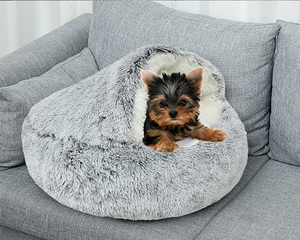 Coussin Douillet Demi-Donut de 65 cm pour Animaux de Compagnie, Hiver, Doux et Moelleux, Auto-Chauffant, Motif Uni, pour Chiens et Chats - Vente Flash - Product Image 4