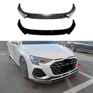 Audi A3 S3 8Y Front Splitter Carbon Fiber Texture ABS Body Kit 2025+ Sline Style - Product Image 1