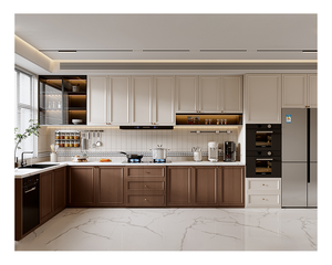 Meuble de <span class=keywords><strong>cuisine</strong></span> encastré mural en bois et verre, style moderne - Product Image 1