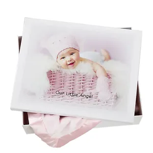Custom Print Kartonnen Grote Baby Gift Box Set Pasgeboren Lege Geheugen Baby Keepsake Box